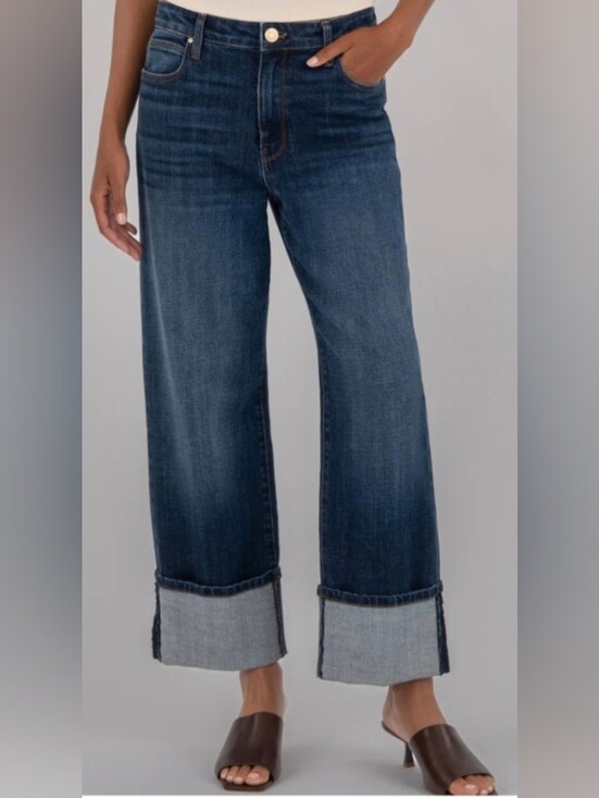Kut from the Kloth Denim - Kut From The Kloth Womens High Rise Wide Leg Cuffed Jeans. Size 2 NWT.